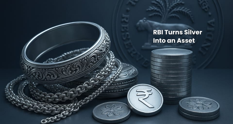 RBI Turns Silver Into an Asset: Now Borrow Loans Against Your Silver Jewellery